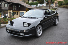 A customer's black SW20 MR2 with our black floor mats installed